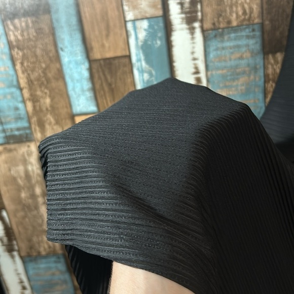 S. Deer large black one shoulder button strap fancy stretchy dress - Picture 9 of 16